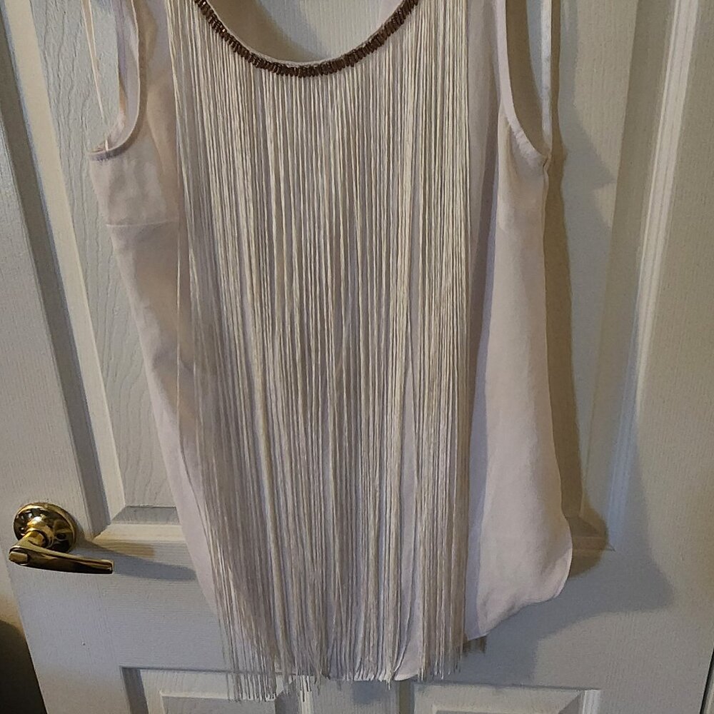 Fringe open back shirt